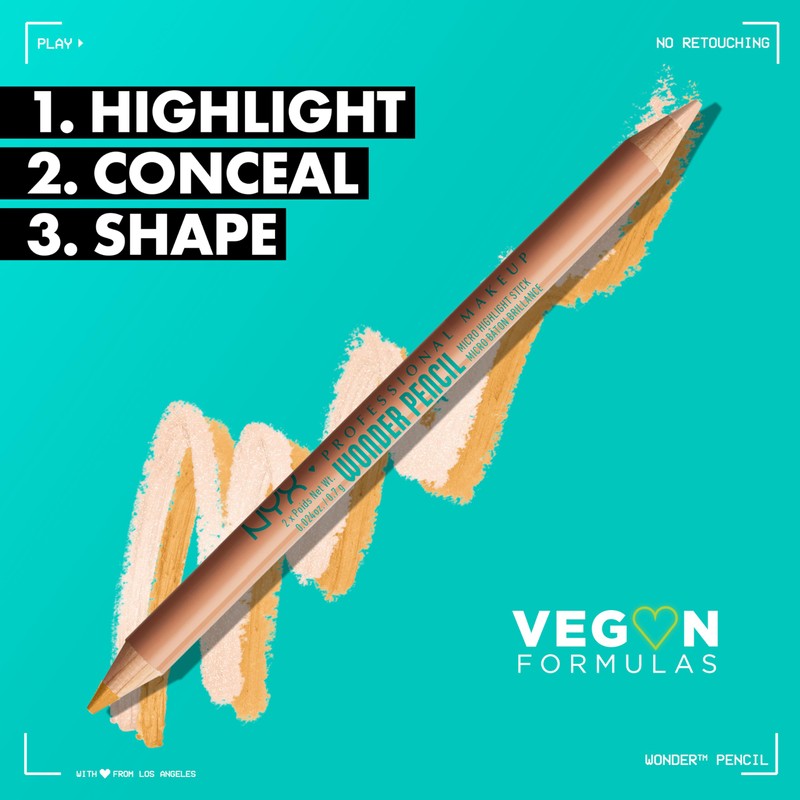 NYX Professional Makeup Brow Highlighter, Dual Ended Pencil, For Lifting,