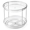 2 Tier Lazy Susan Turntable Organizer 9.25'' Rotating Spice Rack