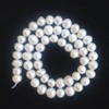 1 Strand Natural A+ Quality Round White Cultured Freshwater Pearl