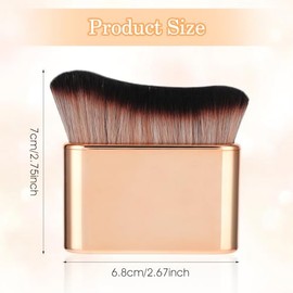 DIVINA VITAE Self Tan Brush Soft Body Makeup Brush Portable Self Tanning Brush Self Tanner Face Brush Kabuki Foundation Brush for Body & Leg MakeupRose Gold