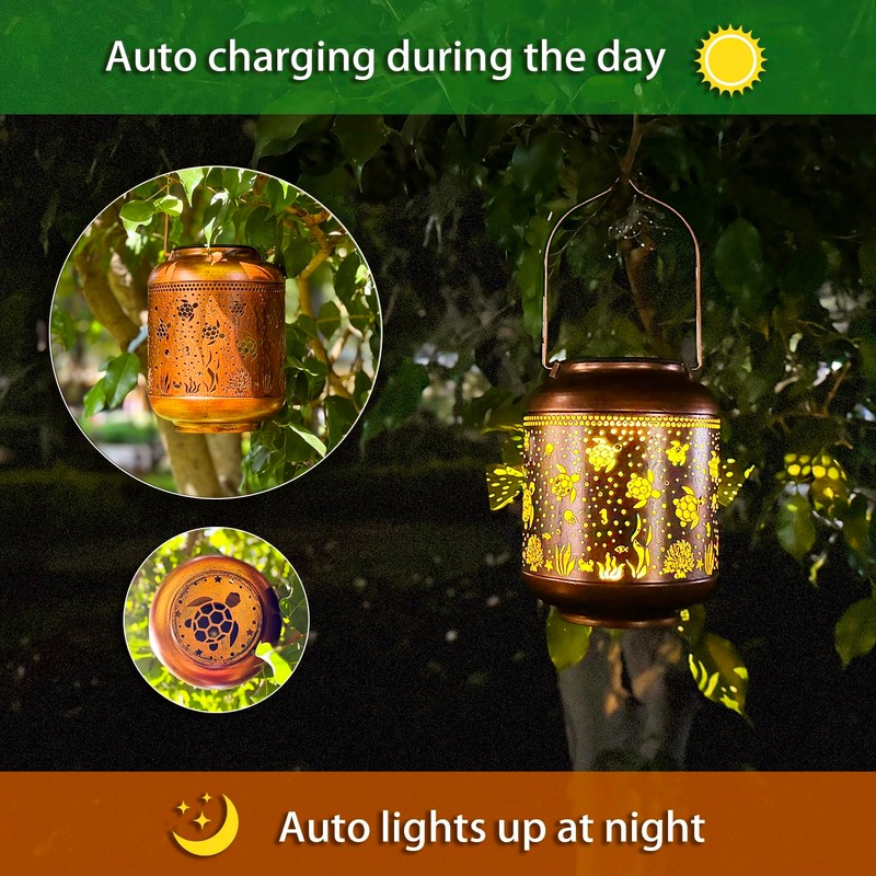 Christmas Gifts for Women Sea Turtle Solar Lanterns Outdoor Waterproof,Hanging