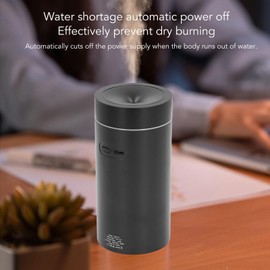 Difusor de Coche, Difusor de Aceite Esencial de Aromaterapia Portátil USB, Ambientador Inteligente Inalámbrico de Niebla Fría, Mini Humidificador para Coche, Hogar, Oficina (BLACK)