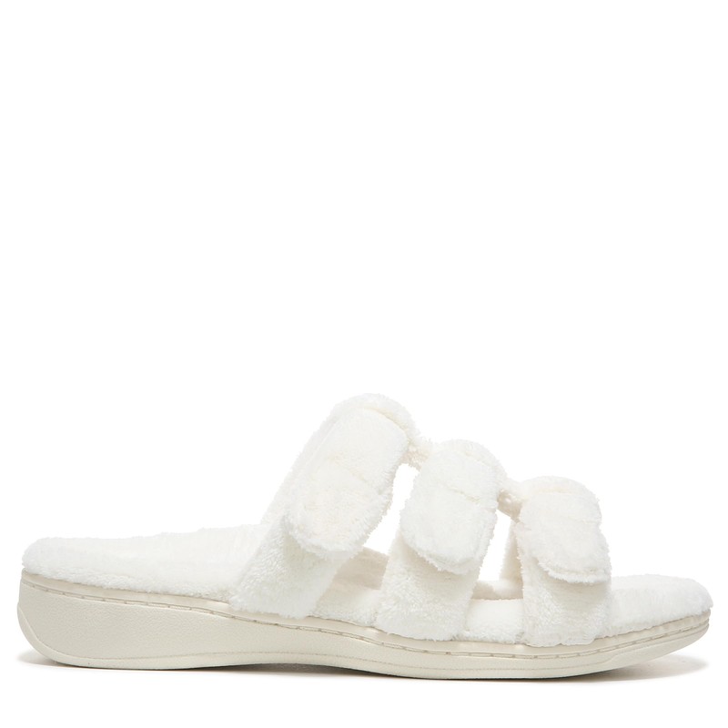 Vionic Adjustable Open-Toe Slipper with Orthotic Arch S Marshmellow -