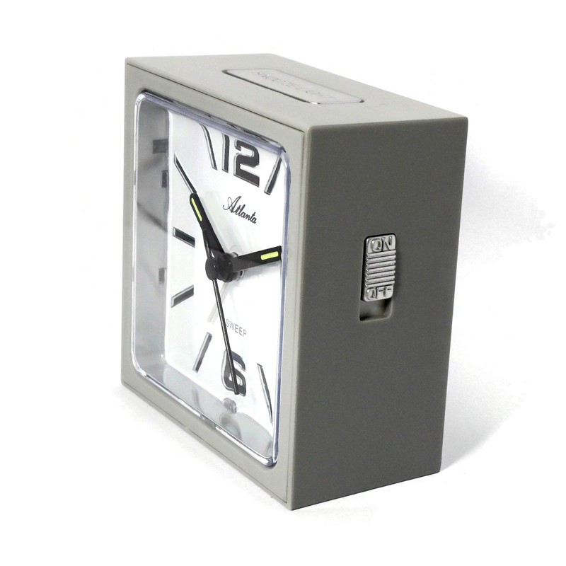 Atlanta Quartz alarm clock without ticking, creeping second, light, flashing