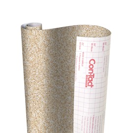 Con-Tact Brand Creative Covering, Self-Adhesive Shelf Liner, Multi-Purpose Vinyl Roll, Easy to Use and Apply, 18'' x 50', Beige Granite
