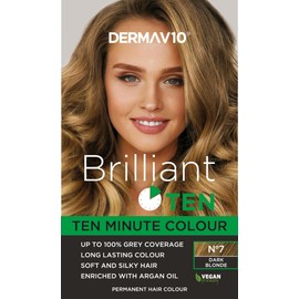 Brilliant Ten DARK BLONDE - Permanent Hair Colour | Vegan | Against Animal Testing | Long Lasting | 10 Minutes Technology- 6 pack