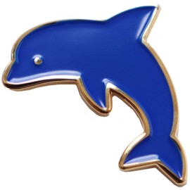Dolphin Pin Badge Cute Iraka Pins Aquarium Fish Goods, Alloy Steel