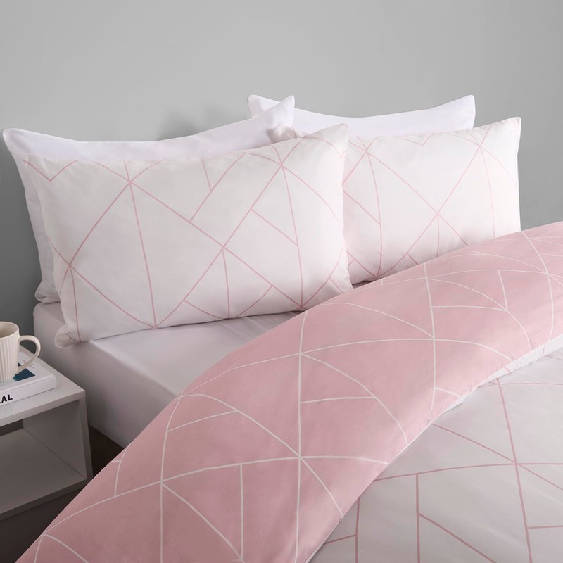 OHS Double Bedding Covers Geometric Print, Ultrasoft Warm Stylish Versatile