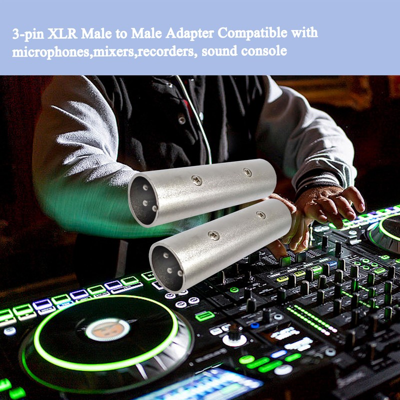 Voluty Tek XLR Male to 3 Pin XLR Microphone Adapter