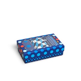 Happy Socks 3-Pack Navy Dot Gift Box Dark Blue/Navy Men's Shoe Size 8-12