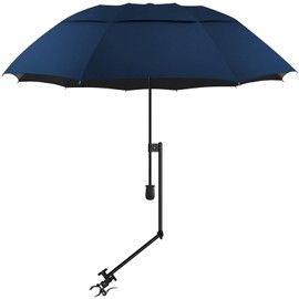 XLINGZA UPF 50+ Beach Umbrella with Adjustable Universal Clamp