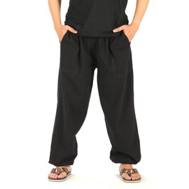 CandyHusky Baggy Sweatpants Men Cotton, Drawstring Lounge Pants, Relaxed Fit, Ideal for Comfort Black XXL