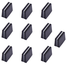 BringLucky 10Pcs Wear Resistant Black Fader Caps Mixer Slider Knobs for DJ Mixer Fader Caps