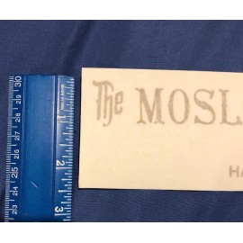 The Mosler Safe Co. Lettering Reproduction Sticker, Emblem, Decal