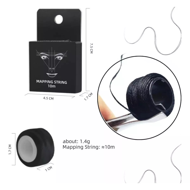 Mafab 2 Piezas Hilo Entintado Diseño Ceja Microblading Maquillaje