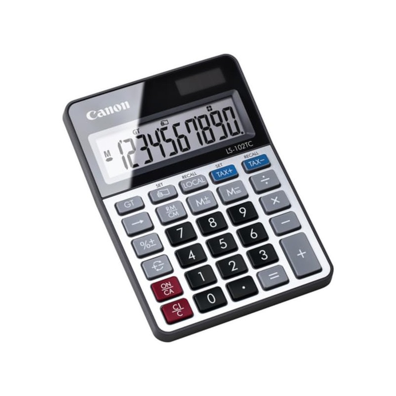Canon LS102TC 10 Digit Display Calculator, Black/Silver