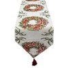 Trimming Shop Christmas Table Runner Wreath Woven Long Cotton Linen