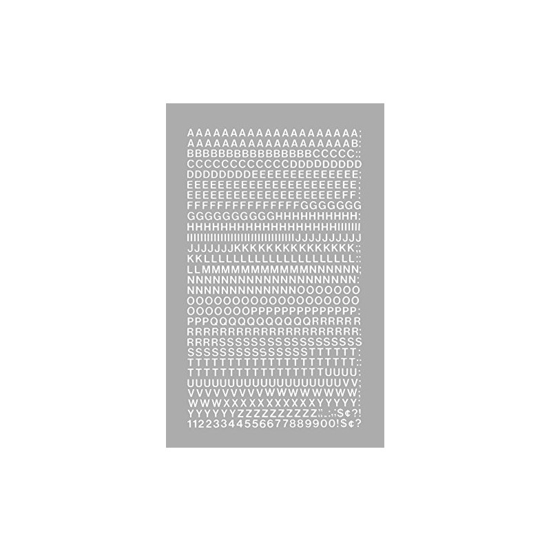 Chartpak Self-Adhesive Vinyl Capital Letters and Numbers, 1/4 Inches High,