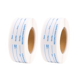 Xvbhaq 2 Rolls Removable Food Storage Labels (0.98x1.97in), Labels for Jars, Pantry, Meal Prep Containers, Stickers with Date Tracking（500 Pcs per Roll, 1000Pcs in Total）