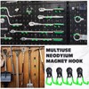 Landhoow 10 Pcs Large Magnetic Hooks Heavy Duty Garage Magnet