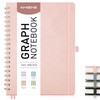 AHGXG Graph Paper Notebook - Spiral Notebook Hardcover Leather Journal