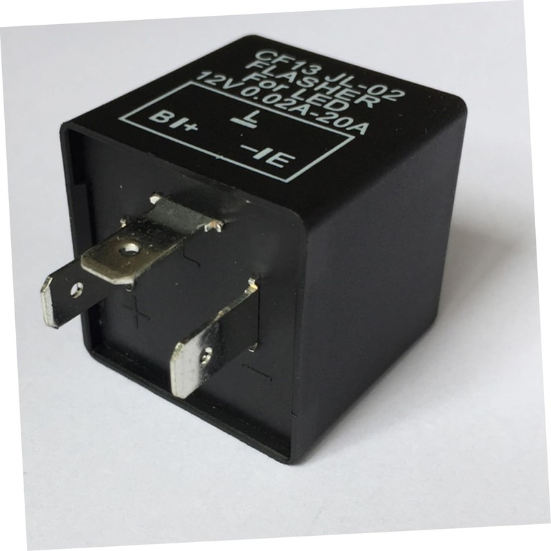 GRIRIW 3 Pin Unadjustable CF13 JL02 LED Flasher Relay for