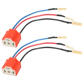 VARGTR 2PCS Wiring Harness Plug,H4 9003 HB2 Heavy Duty Ceramic Wiring Harness Sockets,Car Accessories Car H4/9003 Female Ceramic Headlamp,Female Connector for Truck Boat Headlights or Fog Lights