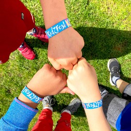 KIDZFEST Children's Birthday Party festival Wristbands 10 Pack ~ Kids Fest Lockdown Party Favours Accessories, Party Bag Fillers for Kids