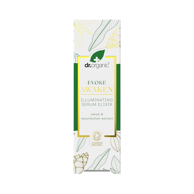 Dr Organic Evoke Awaken Illuminating Serum Elixir, Hydrate Skin, Day