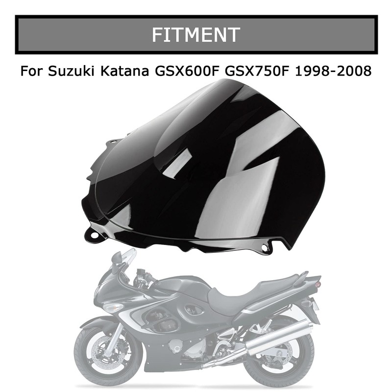 PSLER Motorcycle Windscreen Windshield Double Bubble Flyscreen Wind Screen Deflector