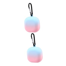 OSALADI 2pcs Protective Earphone Case for Buds Gradient Shell Anti-Lost Design Sturdy Clip for Easy Carrying Versatile Earphone Bag for Daily Use