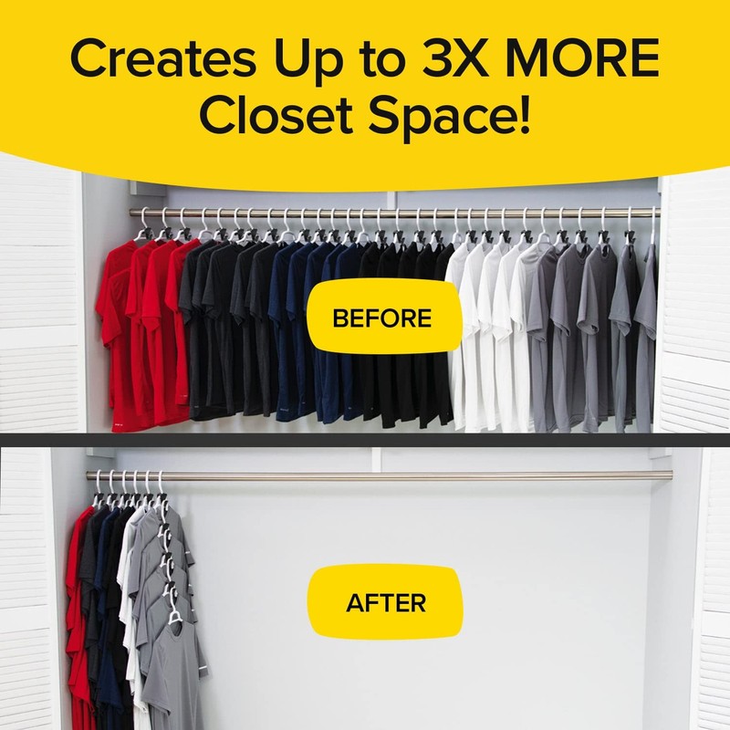 Ruby Space Triangles Original AS-SEEN-ON-TV, Ultra- Premium Hanger Hooks Triple