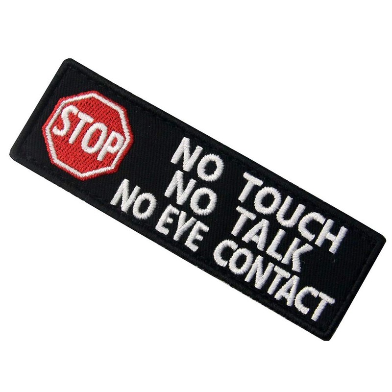 Service Dog No Touch No Talk Warning Vests/Harnesses Patch Embroidered