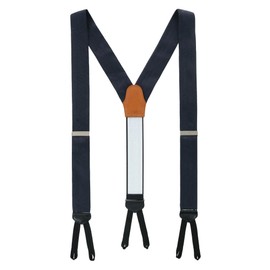 Trafalgar Men's Big & Tall Banbury Tone on Tone Paisley Silk Formal Braces (Suspenders), Black