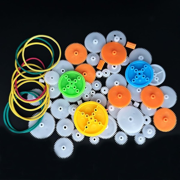 68PCS Plastic Gear Set Module 0.5 Spindle Gear Single Gear