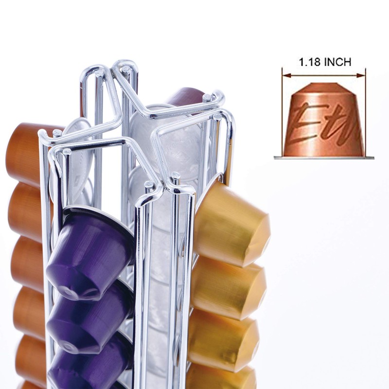 MaxMiuly Coffee Pod Holder,Coffee Capsule Holder for 40 Originalline Pod,Rotatable