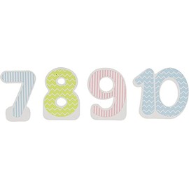 Goki 60705 Changing Numbers 7,8,9,10 No Aplica Birthday Items, Colourful