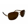 square aviator BIFOCAL READING SUNGLASSES gold frame brown lens 100%