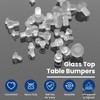 ZIUZI 100Pcs Assorted Glass Table Top Bumpers with Stem, Clear
