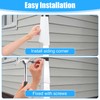 6 Pcs Aluminum Siding Corners 8.5 Inch Outside White Corner