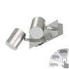 ledscom.de Wall lamp WAIKA, Two-Flame, with Switch, matt Chrome, incl.
