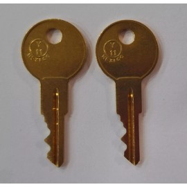 2 Replacement Keys Cut to Key Code RH49 for Craftsman / Husky / Delta Tool Box