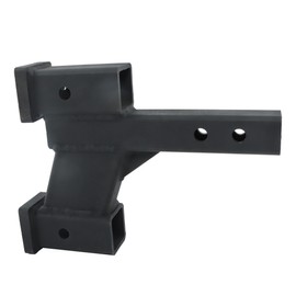 7500 LBS Tow Extension Adapter Trailer Dual Hitch Extender for 2 Inch Receiver with 2-1/4 Inch and 6-1/4 Inch Rise or Drop 2 Inch Solid Shank