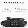 Byking Bike Lock Cable, Combination Bicycle Lock 5 Digit 1.2m