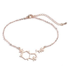 Simple Flower Molecule Bracelets for Women Girls Plated Silver Chemistry Science bracelets Chemistry Gift Jewelry