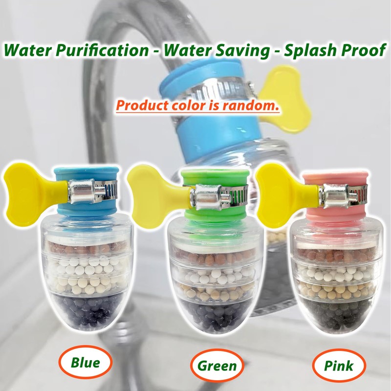6 Pcs Faucet Water Filter,6 Layer Cartridge Activated Carbon Filters