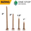100 Pack 2 Inch USA MADE Copper Nails Roofing Finish