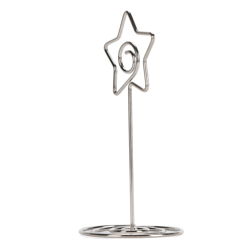 20PCS Desk Memo Clips Table Number Holder Star Shape Metal