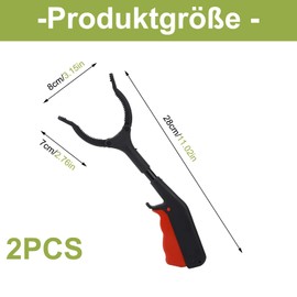 Voarge 2 pinze per rifiuti, pinze per anziani, 28 cm, pinze portatili, pinze per rifiuti, pinze corte per riciclaggio, giardino, cortile