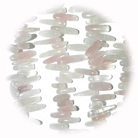 New Rose Quartz 18mm Top-Drilled Long Briolette Hawaiian Chip Gemstone Beads for DIY Crafts and Jewelry Making TRE-3831HUNTTT